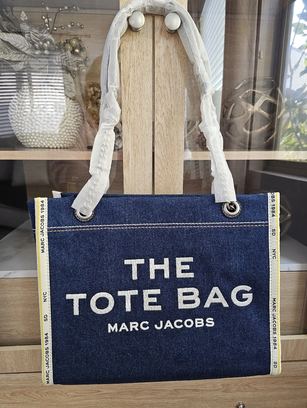 Marc Jacobs The Denim Chain Medium Tote Bag.